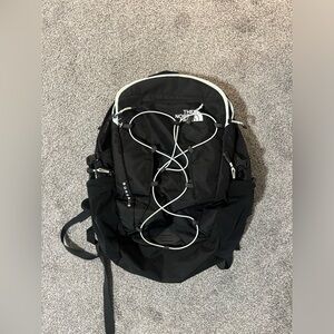 lightly used north face borealis backpack (black & sage green)